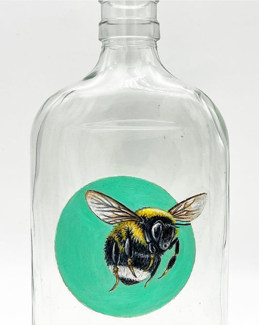 Hand painted Bumblebee bottle. 1 only